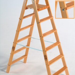 Scala in legno di abete a libro doppia "Top" - Gradini 5