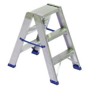 Scaletta professionale doppia in alluminio SGABALL - Gradini 3