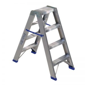 Scaletta professionale doppia in alluminio SGABALL - Gradini 4